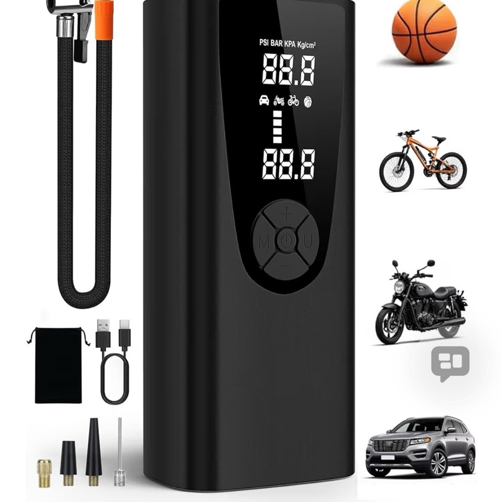 Portable Black Digital Air Compressor